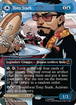 MTG Tony Stark // The Invincible Iron Man Borderless - Marvel Super Heroes #350 - Image 1