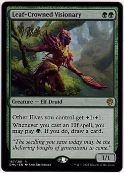 MTG Dominaria United Leaf-Crowned Visionary (Rare) - Image 1
