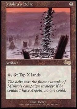 Mishra's Helix Magic mtg Heavy Play, English Urza's Saga x1 - Image 1