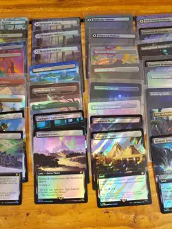 MTG Full Art Foil Rare Land Lot of 79 Cards Magic The Gathering - Image 3
