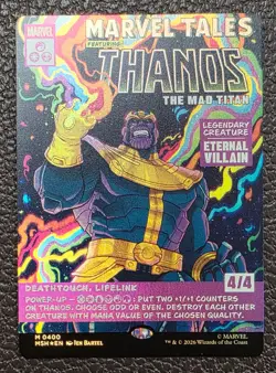 1x Thanos, the Mad Titan MTG FOIL Borderlless NM Marvel Super Heroes (MSH) #400 - Image 1