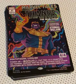 1x Thanos, the Mad Titan MTG FOIL Borderlless NM Marvel Super Heroes (MSH) #400 - Image 3