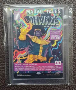 1x Thanos, the Mad Titan MTG FOIL Borderlless NM Marvel Super Heroes (MSH) #400 - Image 4