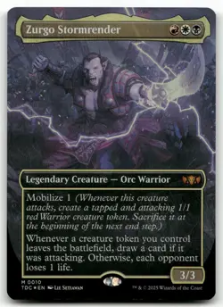 Zurgo Stormrender (Borderless) #10 (Foil) (NM) Tarkir Dragonstorm TDC Magic MTG - Image 1