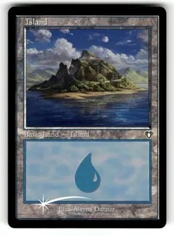 Island (440) (Retro Frame) NM Foil Commander Masters 440 MTG Land - Image 1