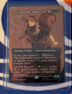 The Unbeatable Squirrel Girl Borderless Foil Marvel Super Heroes Mtg Nm - Image 1