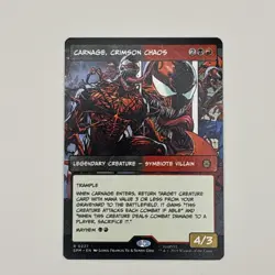 MTG Marvel Spider-Man - Carnage, Crimson Chaos - SPM R0227 Showcase Borderless - Image 1