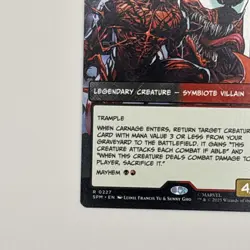 MTG Marvel Spider-Man - Carnage, Crimson Chaos - SPM R0227 Showcase Borderless - Image 4