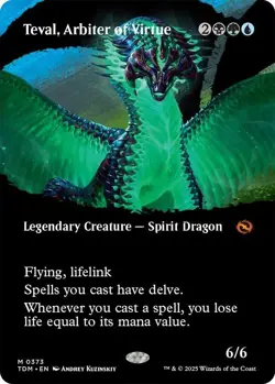 Teval, Arbiter of Virtue (Borderless) Tarkir: Dragonstorm- (Non-Foil)(NM) - Image 1