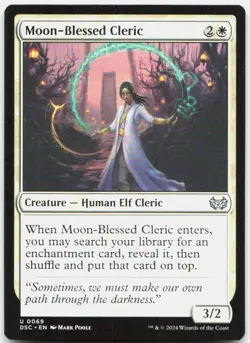 Moon-Blessed Cleric Duskmourn: House of Horror Magic: The Gathering NM - Image 1