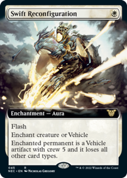 MTG Swift Reconfiguration - Extended Art, NM-Mint, English Commander: Kamigawa: - Image 1