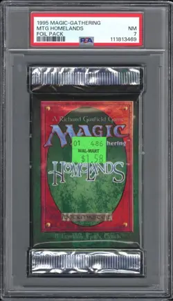1995 Magic the Gathering MTG Homelands Booster Pack PSA 7 New Case Undergraded - Image 1