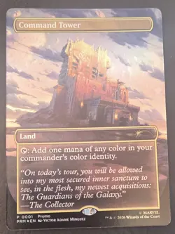 MTG Command Tower 0001 Marvel Super Heroes Exclusive Promo Foil - Image 1