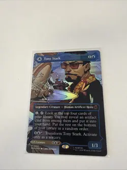 Tony Stark (Borderless) (0350) EN [MSH - 350] - NM [Foil] TCG MTG - Image 1