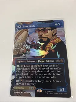 Tony Stark (Borderless) (0350) EN [MSH - 350] - NM [Foil] TCG MTG - Image 2