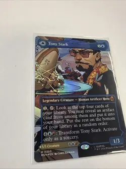 Tony Stark (Borderless) (0350) EN [MSH - 350] - NM [Foil] TCG MTG - Image 4