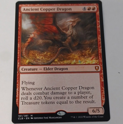 MTG Ancient Copper Dragon Mythic Red English Regular CLB 161/361 2022 - Image 1