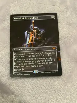 Sword of Fire and Ice (Borderless) Double Masters Regular, Magic PlayCard, Mtg, - Image 1