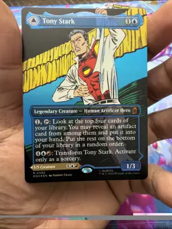 Tony Stark Invincible Iron Man Foil Borderless MTG Marvel NM Comic Cover - Image 4