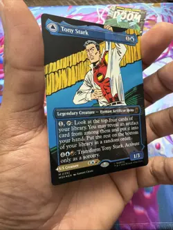 Tony Stark Invincible Iron Man Foil Borderless MTG Marvel NM Comic Cover - Image 5