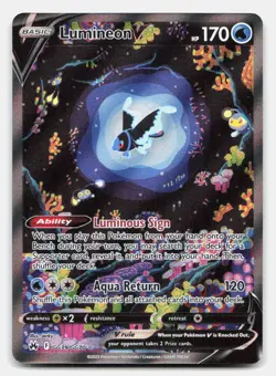 Lumineon V GG39/GG70 Holo V Rare Crown Zenith Galarian Gallery Pokemon Holo NM - Image 1