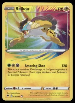 Raikou 050/185 Amazing Rare Vivid Voltage Pokemon Holo Near Mint - Image 1