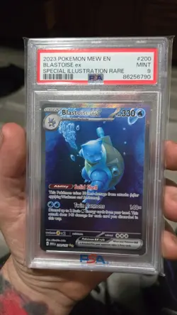 2023 Blastoise EX 200/165 Scarlet & Violet 151 Pokemon PSA 9 - Image 1