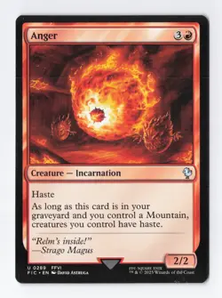 Anger Normal Regular Commander: FINAL FANTASY MTG Magic the Gather - Image 1