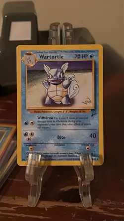 Pokemon TGC Vintage Wartortle W Stamp Promo Base Set 2 63/130 W STAMPED MINT NP - Image 1