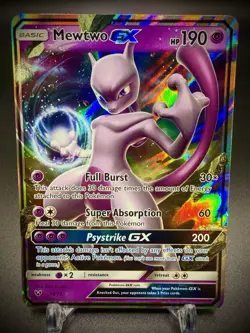 💫💫Pokemon Mewtwo GX 39/73 Full Art Holo Shining Legends 💫💫 - Image 1