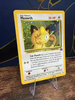 2000 Pokemon Game Boy Meowth #10 Black Star Promo Holo Rare Wizards Of The Coast - Image 2