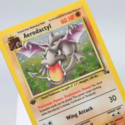 Pokemon TCG - Aerodactyl 1/62 Fossil Holo Rare 1st Edition WOTC - EXC/NM - Image 1