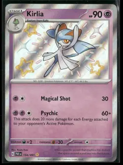 Pokemon Kirlia Shiny Rare 154/091 PAF SV: Paldean Fates NM - Image 1