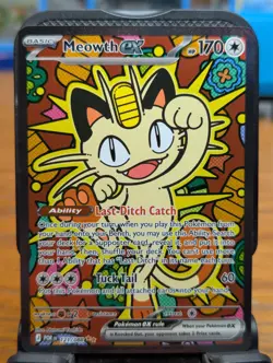 Pokemon TCG Perfect Order Meowth ex Special Illustration Rare Holo 121/088 - Image 1