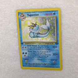 Vintage 1st Edition Vaporeon 12/64 Jungle Holo Rare English HP80 Unlimited - Image 1