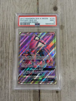 PSA 9 2017 Pokemon Sun & Moon Tapu Lele GX Guardians Rising Graded #137 - Image 1
