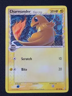Charmander (Delta Species) 49/100 Non-holo Common Pokemon Crystal Guardians - LP - Image 1