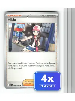 Playset of 4 Hilda 084/086 Uncommon White Flare Pokemon Near Mint - Image 1