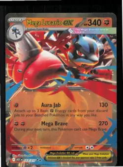 Mega Lucario ex 113/217 Double Rare Ascended Heroes Pokemon Holo Near Mint - Image 1