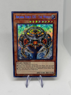 Arcana Force XXI - The World SGX4-ENB01 Secret Rare 1st Ed SPEED DUEL YuGiOh - Image 1