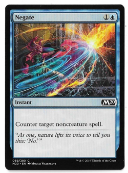 FOIL MTG Negate Core Set 2020 (M20) Common Magic the Gathering Card #069/280 - Image 1