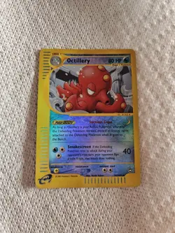 🐙 Octillery 26/147 Reverse Holo Pokemon Card (2002) - Damaged - Crease on Lower - Image 1