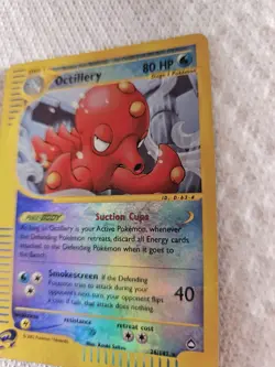 🐙 Octillery 26/147 Reverse Holo Pokemon Card (2002) - Damaged - Crease on Lower - Image 3
