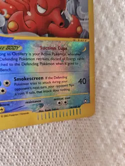 🐙 Octillery 26/147 Reverse Holo Pokemon Card (2002) - Damaged - Crease on Lower - Image 4