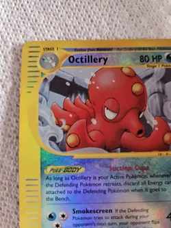 🐙 Octillery 26/147 Reverse Holo Pokemon Card (2002) - Damaged - Crease on Lower - Image 5