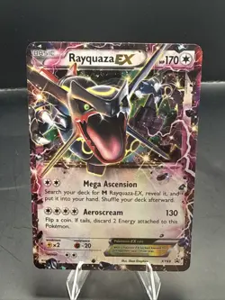 Pokemon TCG Rayquaza EX XY69 Black Star Promo Card Shiny Holo - Image 2