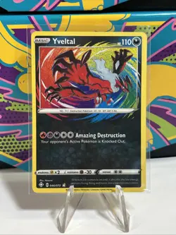Yveltal 046/072 Shining Fates Mint Holo Foil Amazing Rare Pokemon Card - Image 1