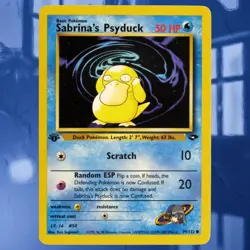 Sabrina's Psyduck 1st Edition 99/132 Pokemon Gym Challenge Non-Holo Card ☆NM-MIN - Image 1