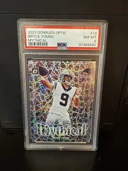 2023 Panini Donruss Optic - Mythical #13 Bryce Young (RC) PSA 8 - Image 1
