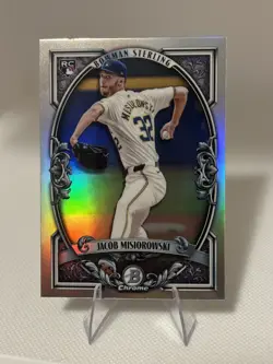 Topps Jacob Misiorowski Brewers 2026 Bowman Sterling Chrome Rookie #BST-13 - Image 4